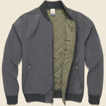 Reversible Surplus Bomber - Charcoal / Sage - Faherty - STAG Provisions - Outerwear - Coat / Jacket