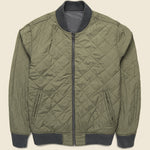 Reversible Surplus Bomber - Charcoal / Sage - Faherty - STAG Provisions - Outerwear - Coat / Jacket