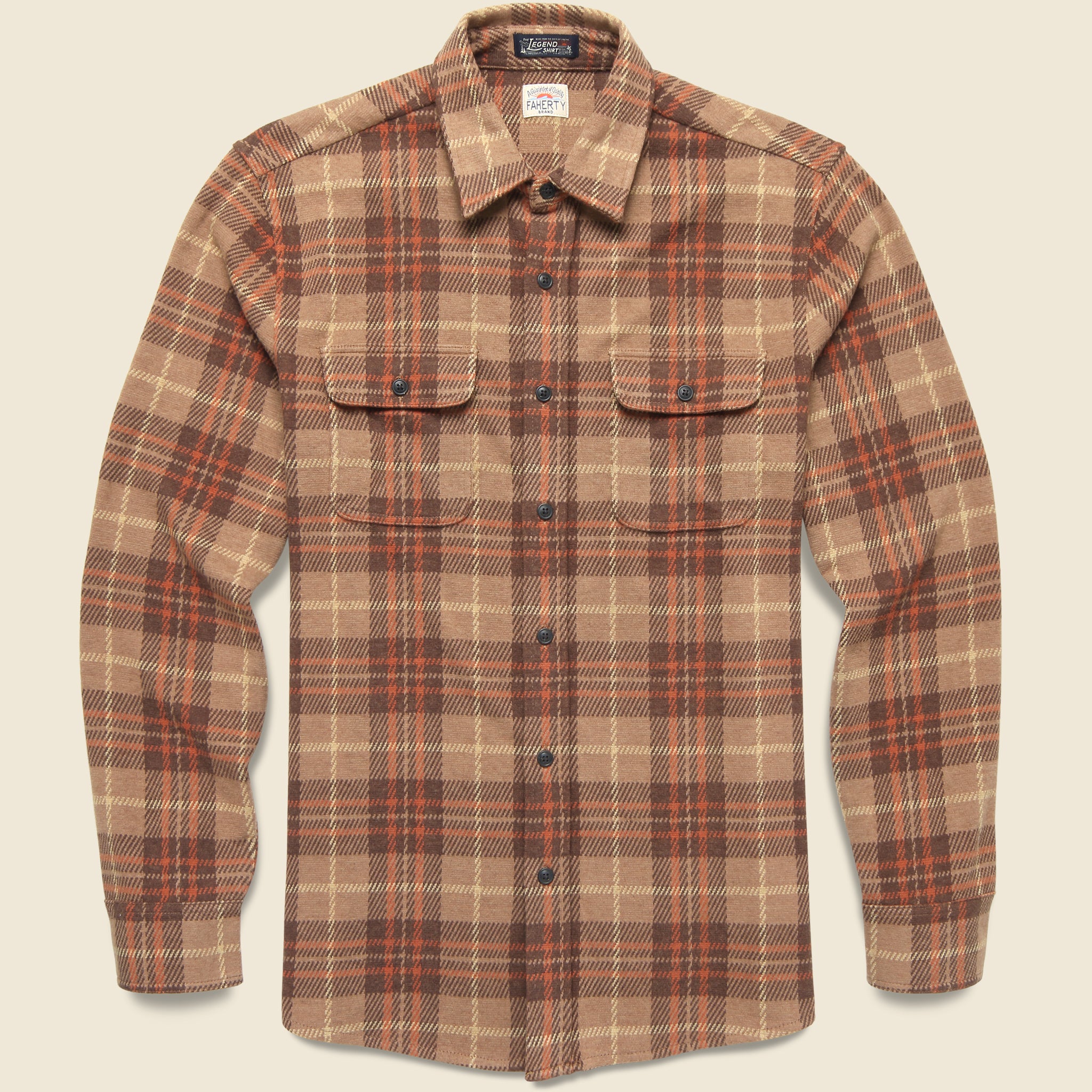 Legend Sweater Shirt - Cedar Sands Plaid - Faherty - STAG Provisions - Tops - L/S Woven - Plaid