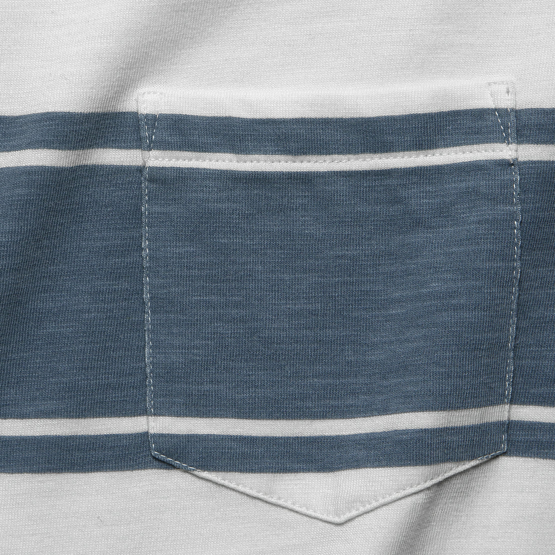 Surf Stripe Pocket Tee - White/Blue - Faherty - STAG Provisions - Tops - S/S Tee
