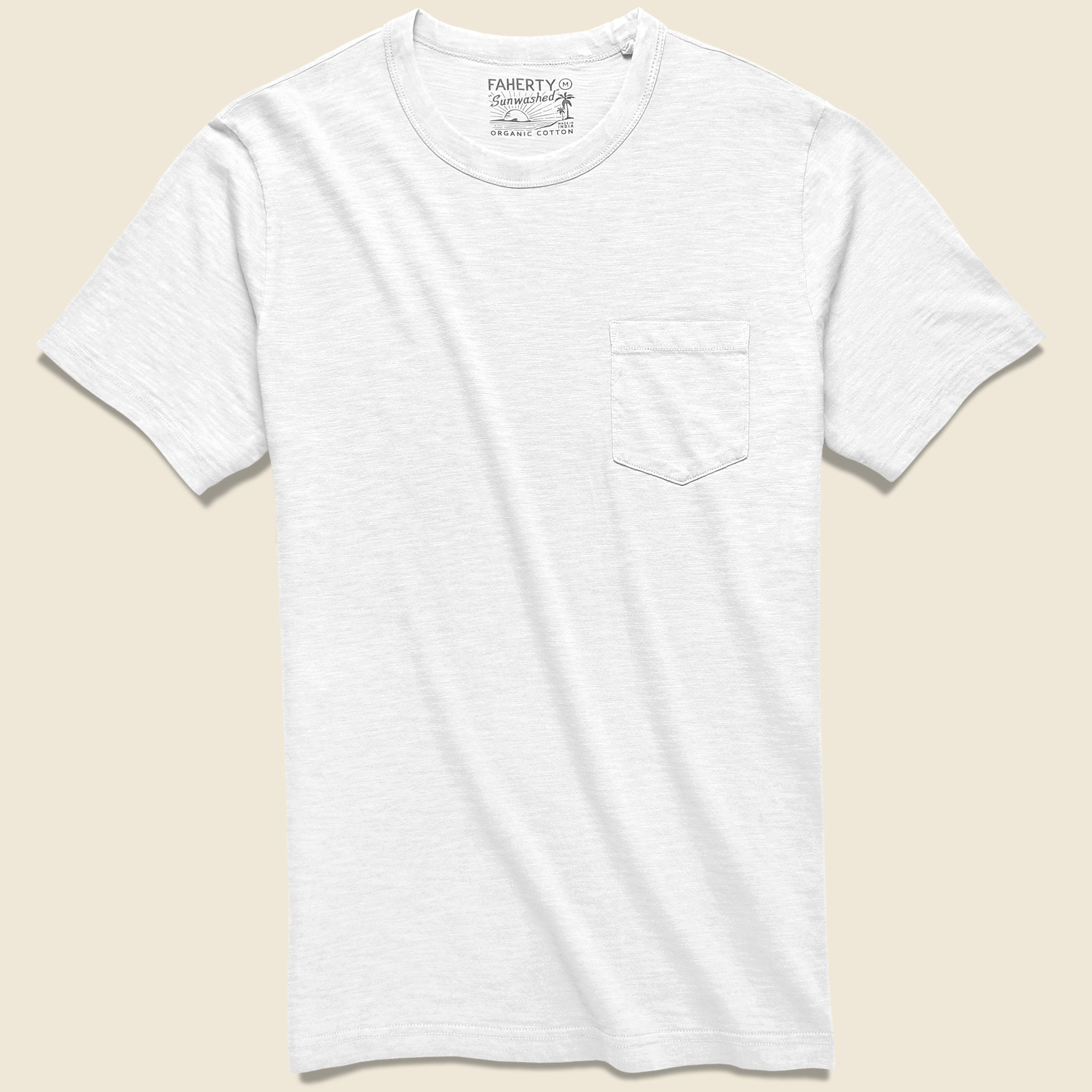 Garment Dyed Pocket Tee - White