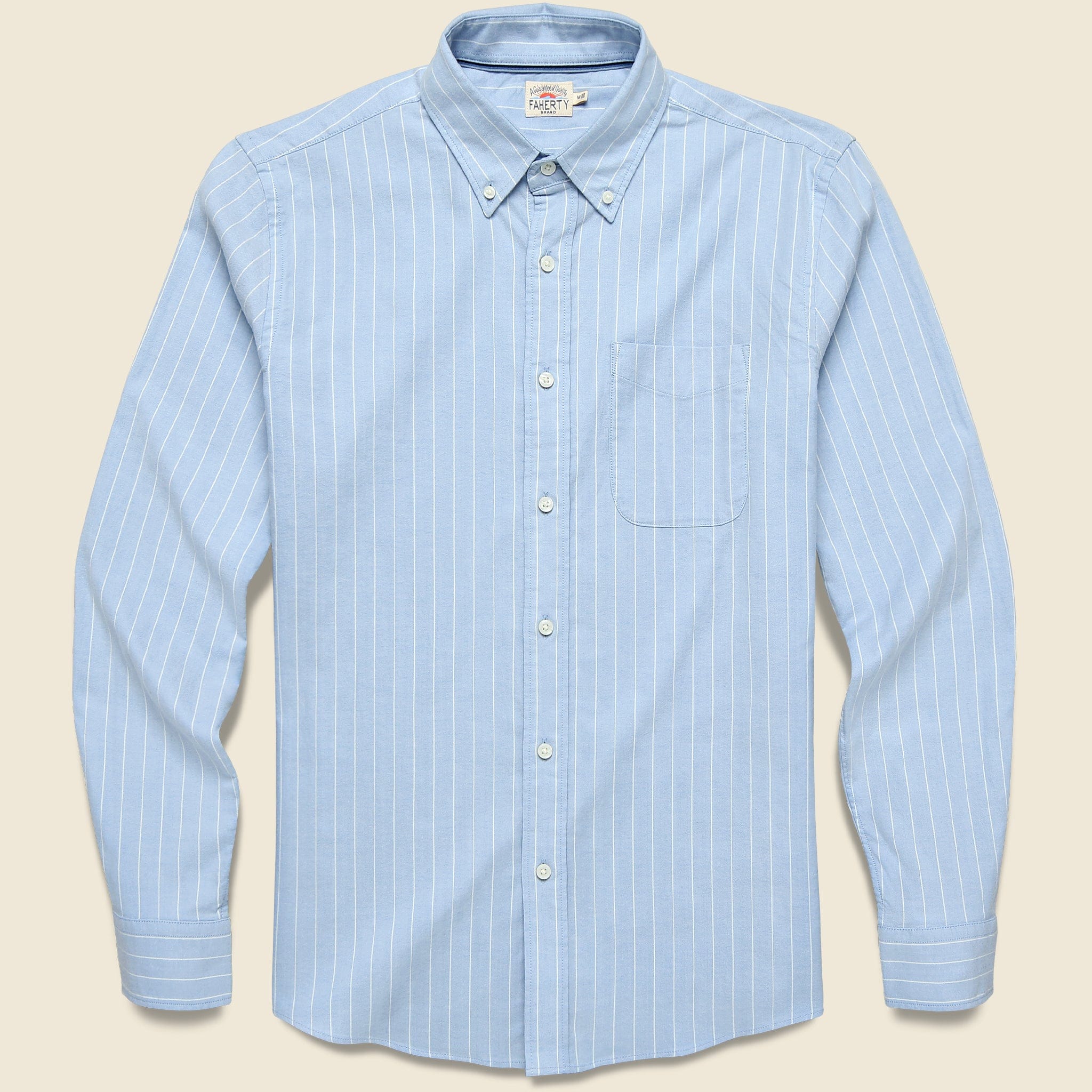 Stretch Oxford Shirt - Cloud Chalk Stripe - Faherty - STAG Provisions - Tops - L/S Woven - Stripe