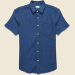 Laguna Shirt - Indigo Basketweave - Faherty - STAG Provisions - Tops - S/S Woven - Solid