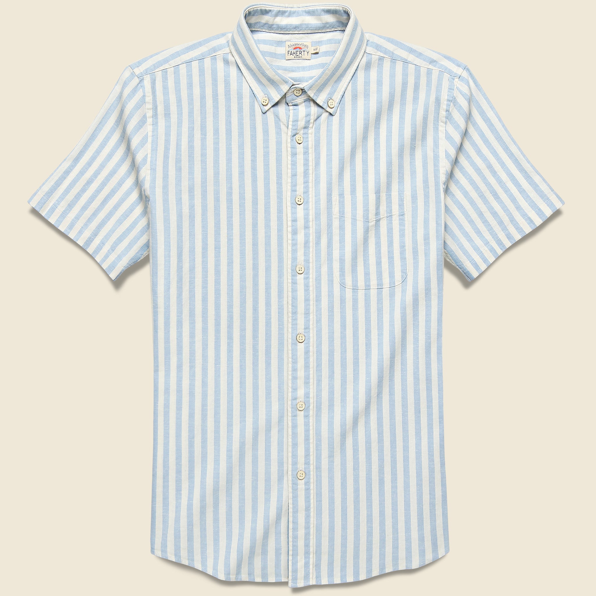 Breeze Shirt - Sky Shell Stripe - Faherty - STAG Provisions - Tops - S/S Woven - Stripe