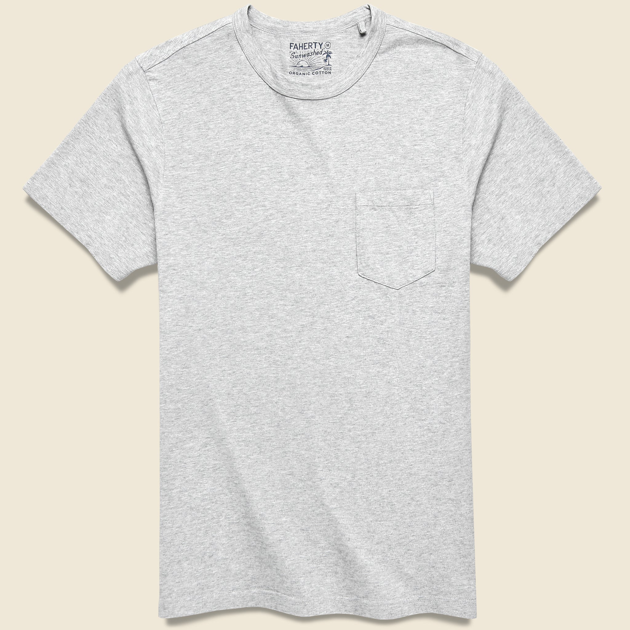 Garment Dyed Pocket Tee - Grey Heather - Faherty - STAG Provisions - Tops - S/S Tee