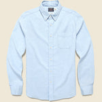 Supima Oxford Shirt - Blue Heather - Faherty - STAG Provisions - Tops - L/S Woven - Solid