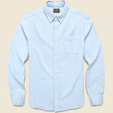 Supima Oxford Shirt - Blue Heather - Faherty - STAG Provisions - Tops - L/S Woven - Solid