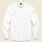 Supima Oxford Shirt - Pure White - Faherty - STAG Provisions - Tops - L/S Woven - Solid