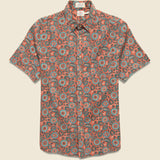 Breeze Shirt - Rose Turquoise Blossom - Faherty - STAG Provisions - Tops - S/S Woven - Floral