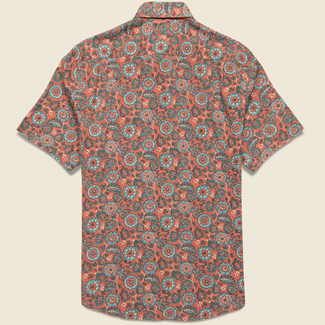 Breeze Shirt - Rose Turquoise Blossom - Faherty - STAG Provisions - Tops - S/S Woven - Floral