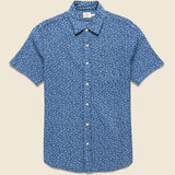 Palma Linen Shirt - Ocean Ditsy - Faherty - STAG Provisions - Tops - S/S Woven - Floral