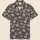 Hemp Blend Camp Shirt - Charcoal Tropic Trees - Faherty - STAG Provisions - Tops - S/S Woven - Floral