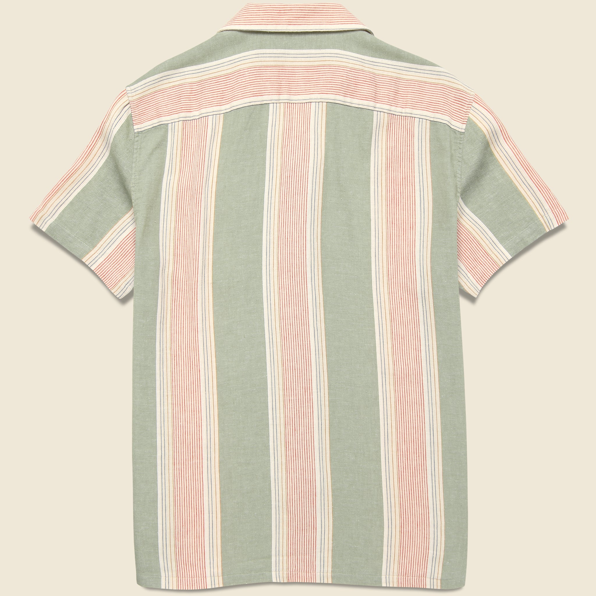 
                          Hemp Blend Camp Shirt - Forest Isle Stripe - Faherty - STAG Provisions - Tops - S/S Woven - Stripe
                        