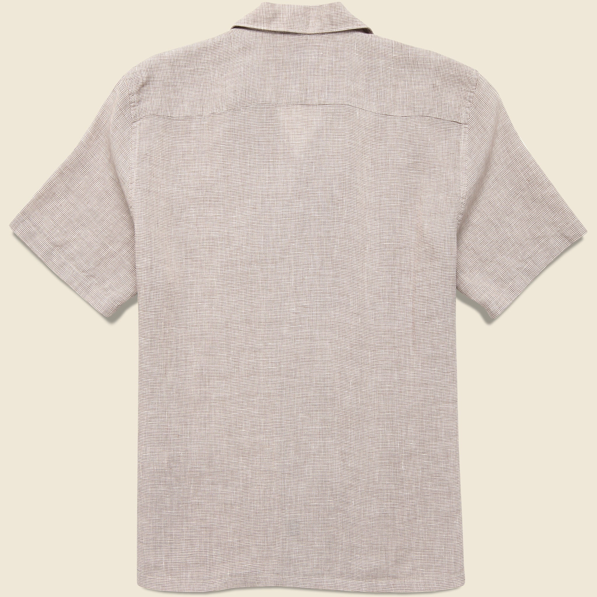 Laguna Camp Shirt - Khaki Pincheck - Faherty - STAG Provisions - Tops - S/S Woven - Other Pattern