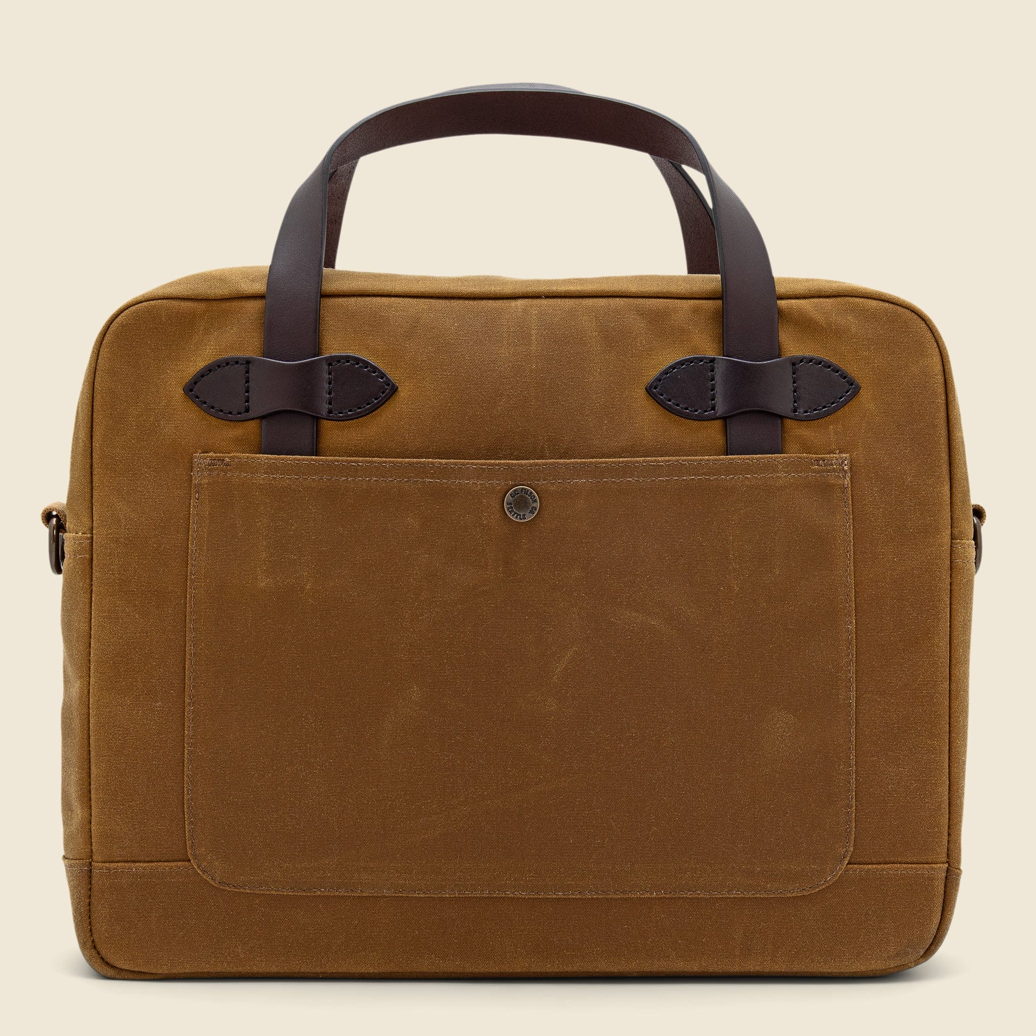 
                          Tin Cloth Compact Briefcase - Dark Tan - Filson - STAG Provisions - Accessories - Bags / Luggage
                        