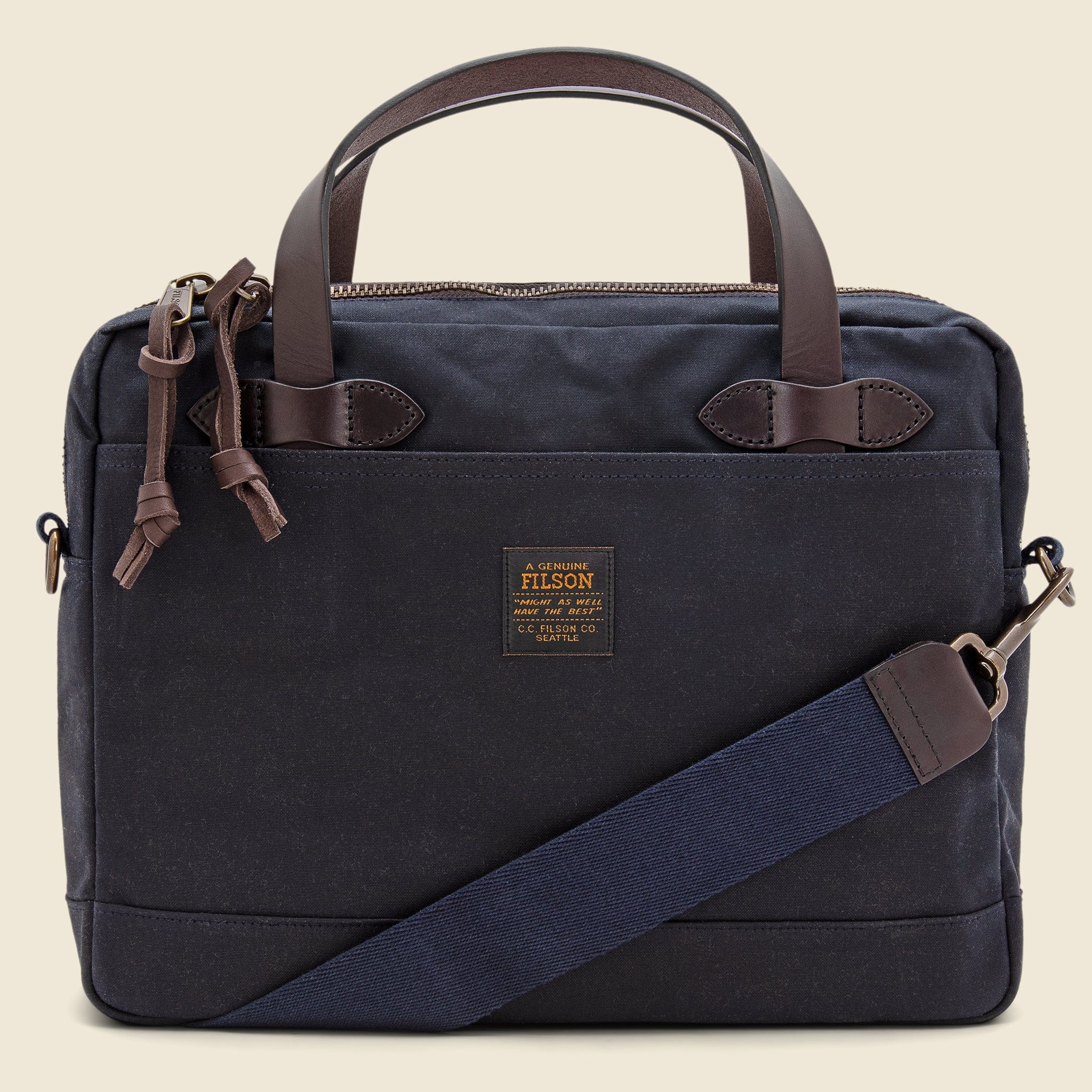 Tin Cloth Compact Briefcase - Navy - Filson - STAG Provisions - Accessories - Bags / Luggage