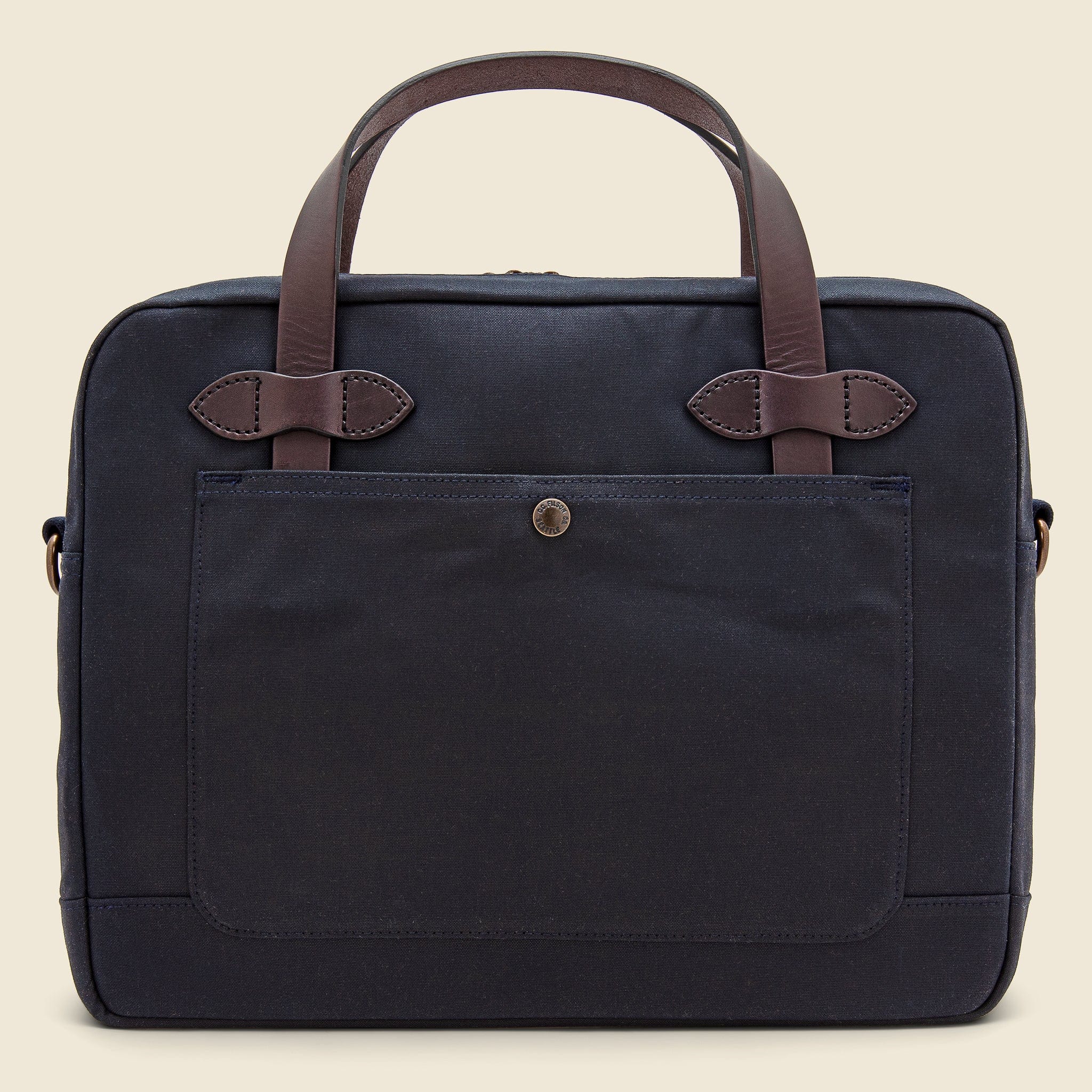 
                          Tin Cloth Compact Briefcase - Navy - Filson - STAG Provisions - Accessories - Bags / Luggage
                        