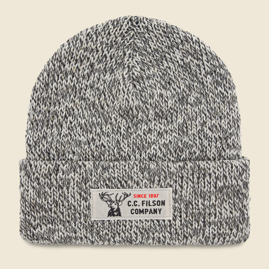 Filson Lined Ragg Wool Beanie - Charcoal Leather