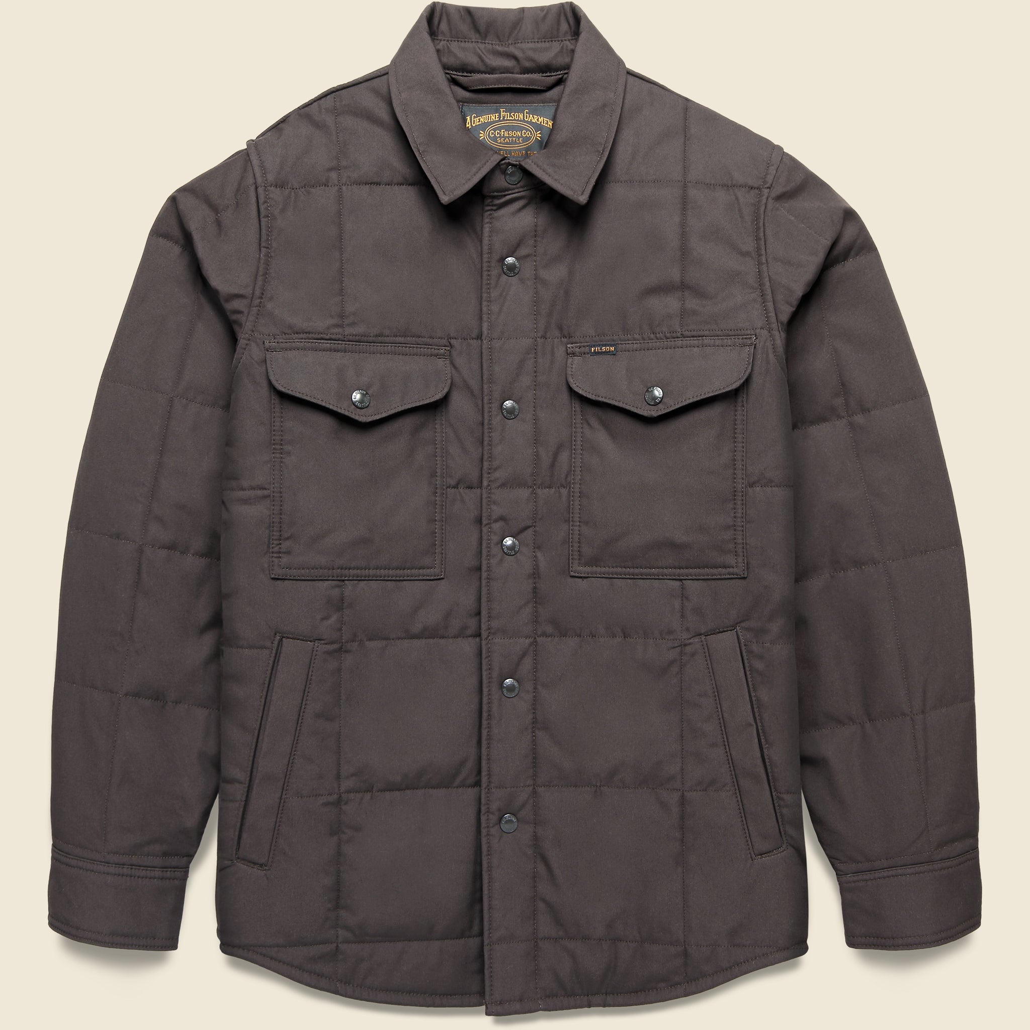 Cover Cloth Quilted Jac-Shirt - Cinder