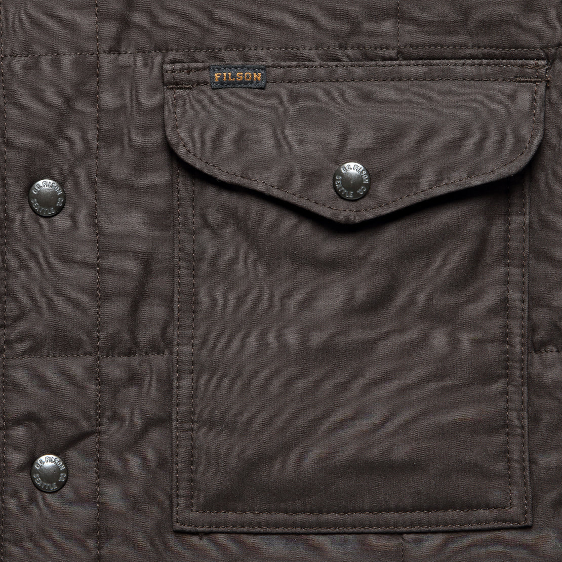 Cover Cloth Quilted Jac-Shirt - Cinder - Filson - STAG Provisions - Outerwear - Shirt Jacket