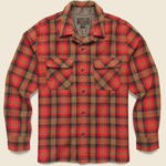 Buckner Wool Camp Shirt - Red Dark Earth/Brown Plaid - Filson - STAG Provisions - Tops - L/S Woven - Plaid