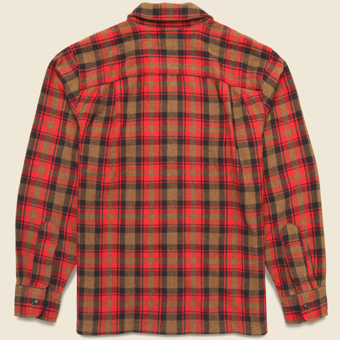 Buckner Wool Camp Shirt - Red Dark Earth/Brown Plaid - Filson - STAG Provisions - Tops - L/S Woven - Plaid