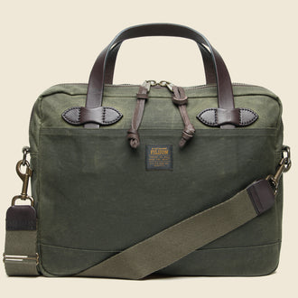 Tin Cloth Compact Briefcase - Otter Green