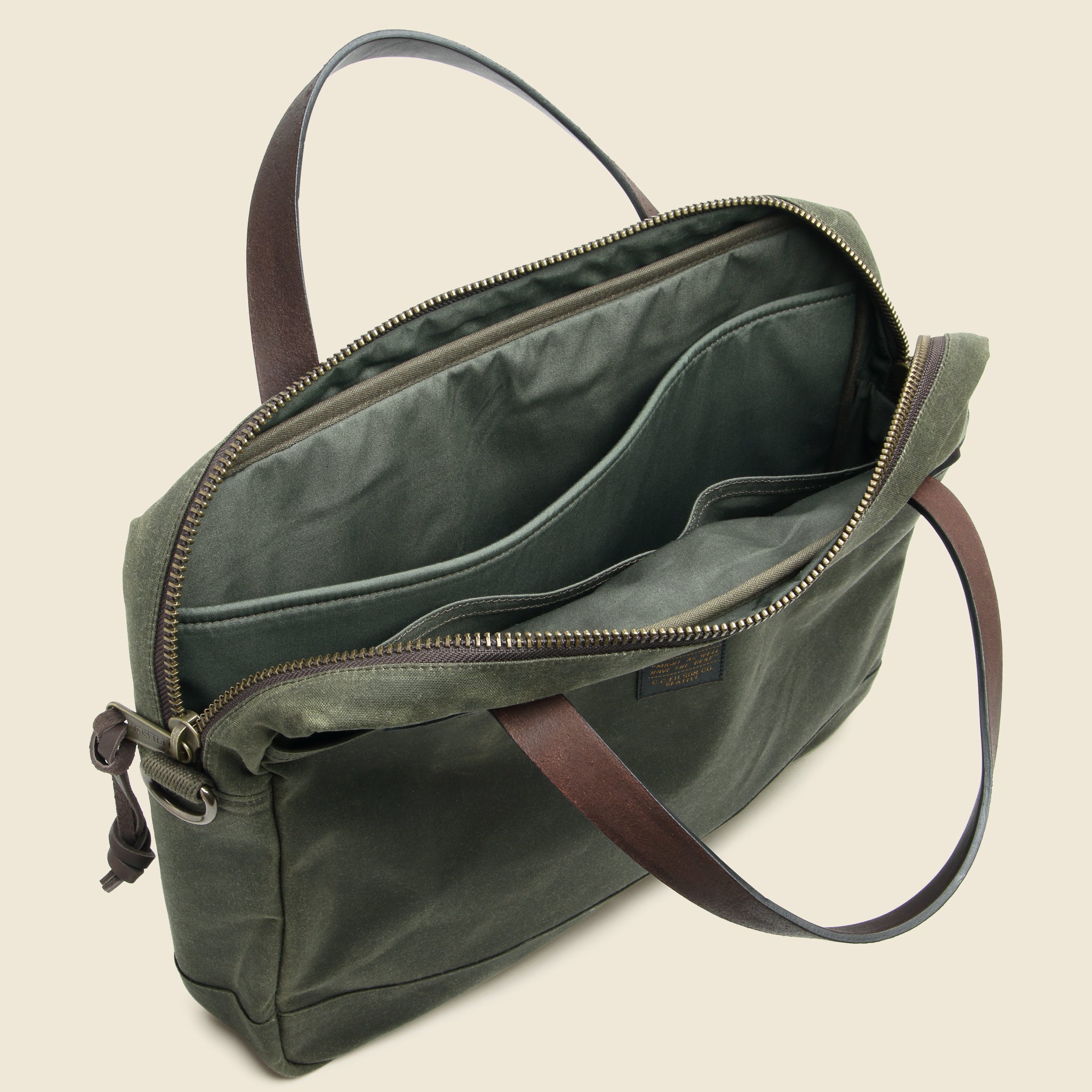 
                          Tin Cloth Compact Briefcase - Otter Green - Filson - STAG Provisions - Accessories - Bags / Luggage
                        