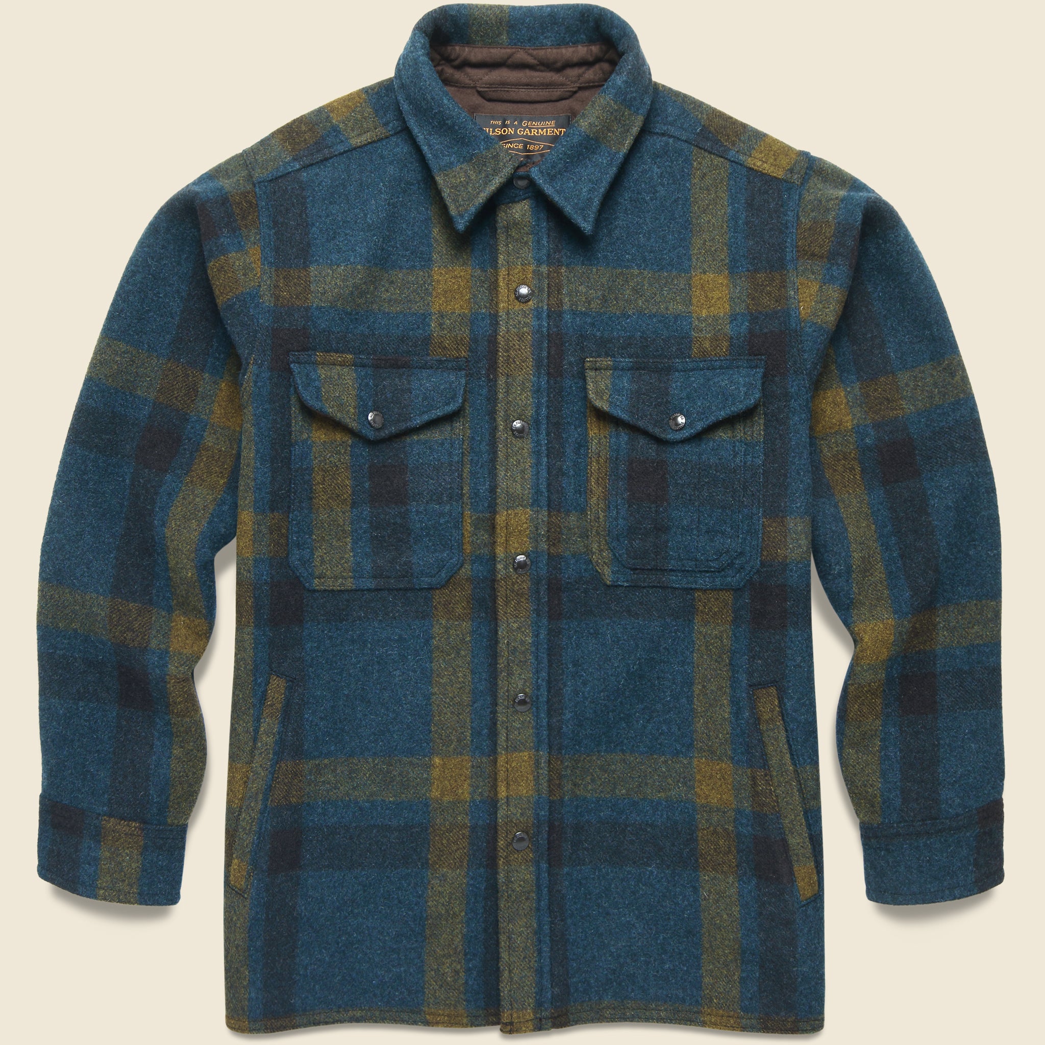 Lined Mackinaw Wool Jac Shirt - Teal