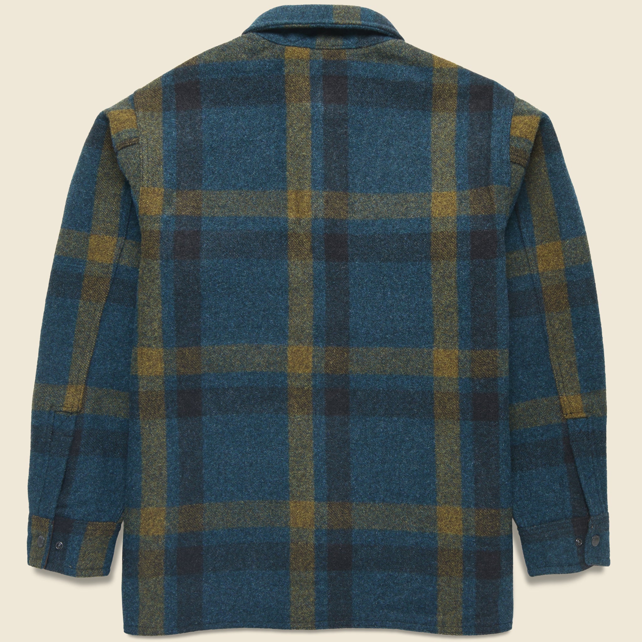 
                          Lined Mackinaw Wool Jac Shirt - Teal
                        