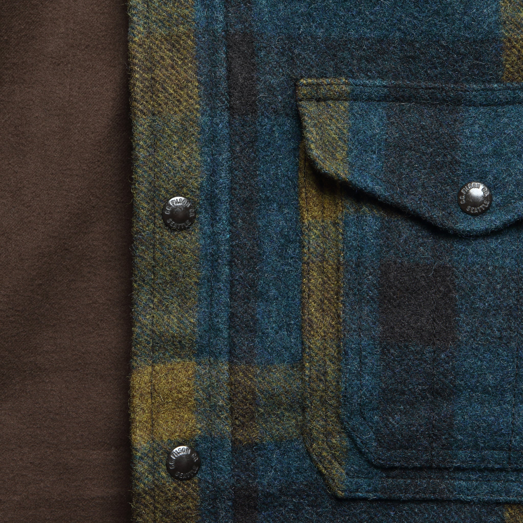 
                          Lined Mackinaw Wool Jac Shirt - Teal
                        