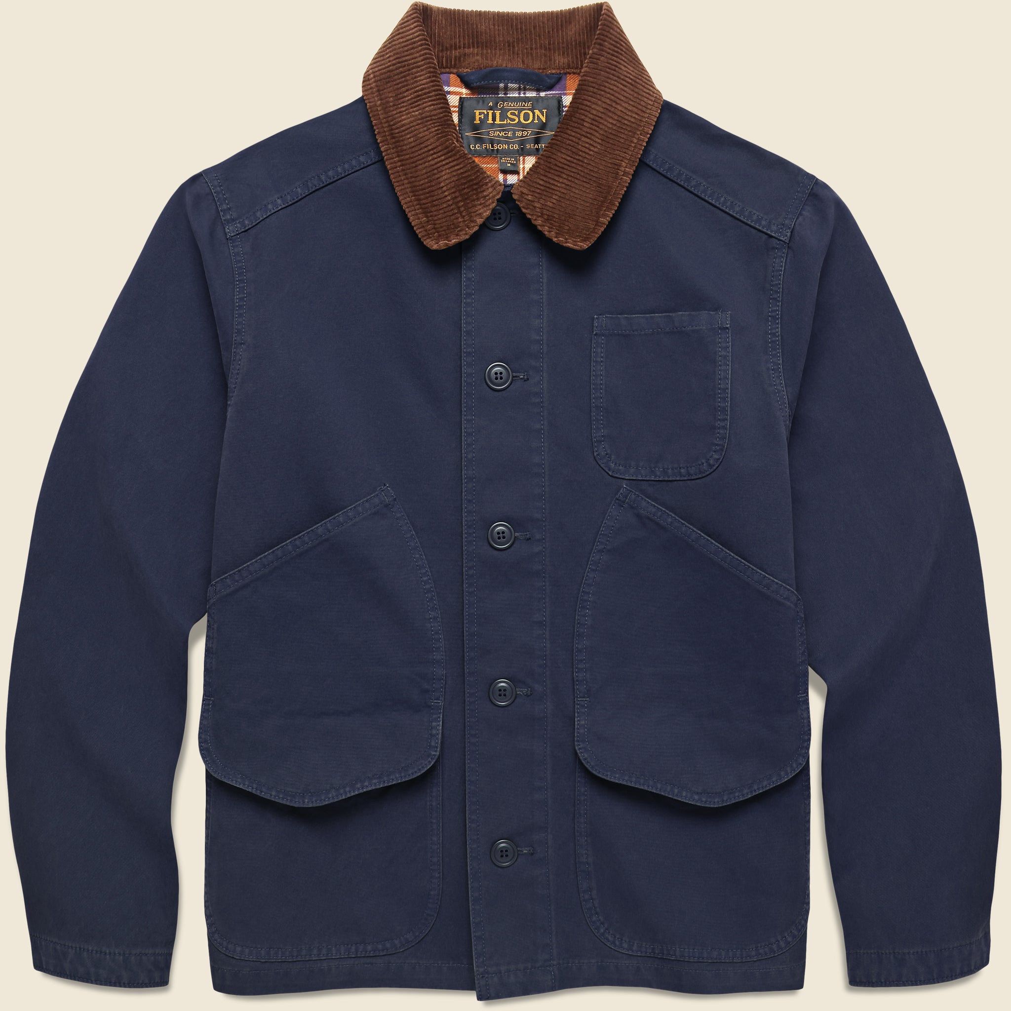 Canvas Outfitter Jacket - Blue Mussel - Filson - STAG Provisions - Outerwear - Coat / Jacket