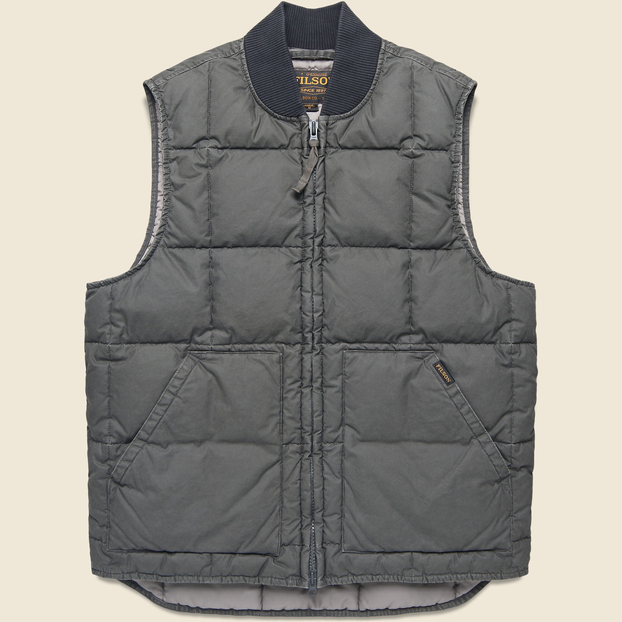 Heritage Cotton Down Vest - Beluga - Filson - STAG Provisions - Outerwear - Vest