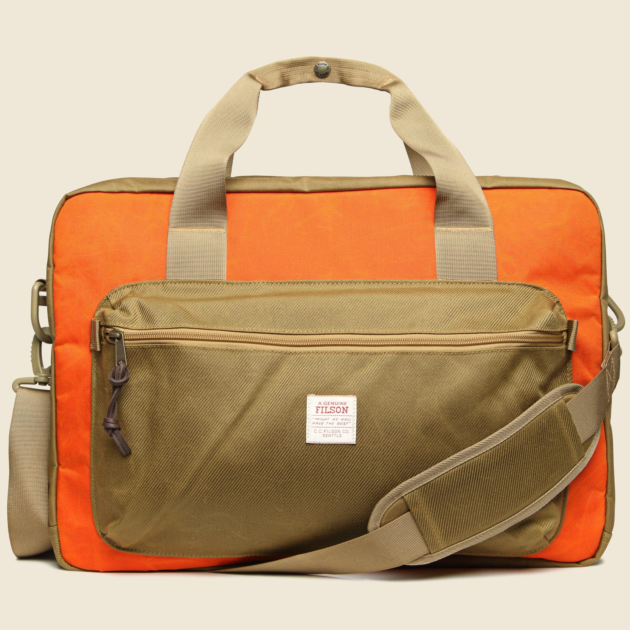 
                          Filson Surveyor Pullman Pack - Dark Tan/Flame
                        