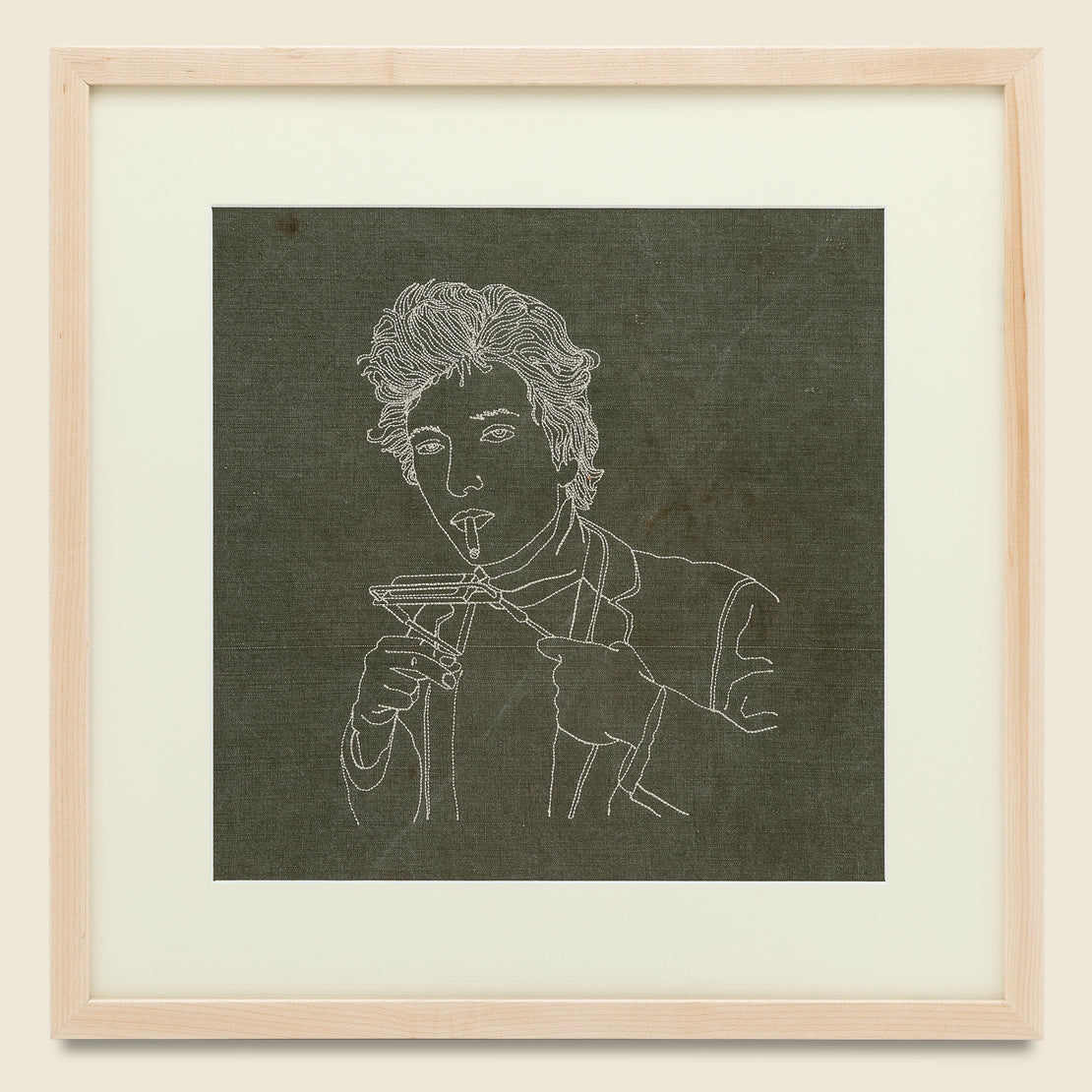 Future Vagabond Embroidered Framed Bob Dylan