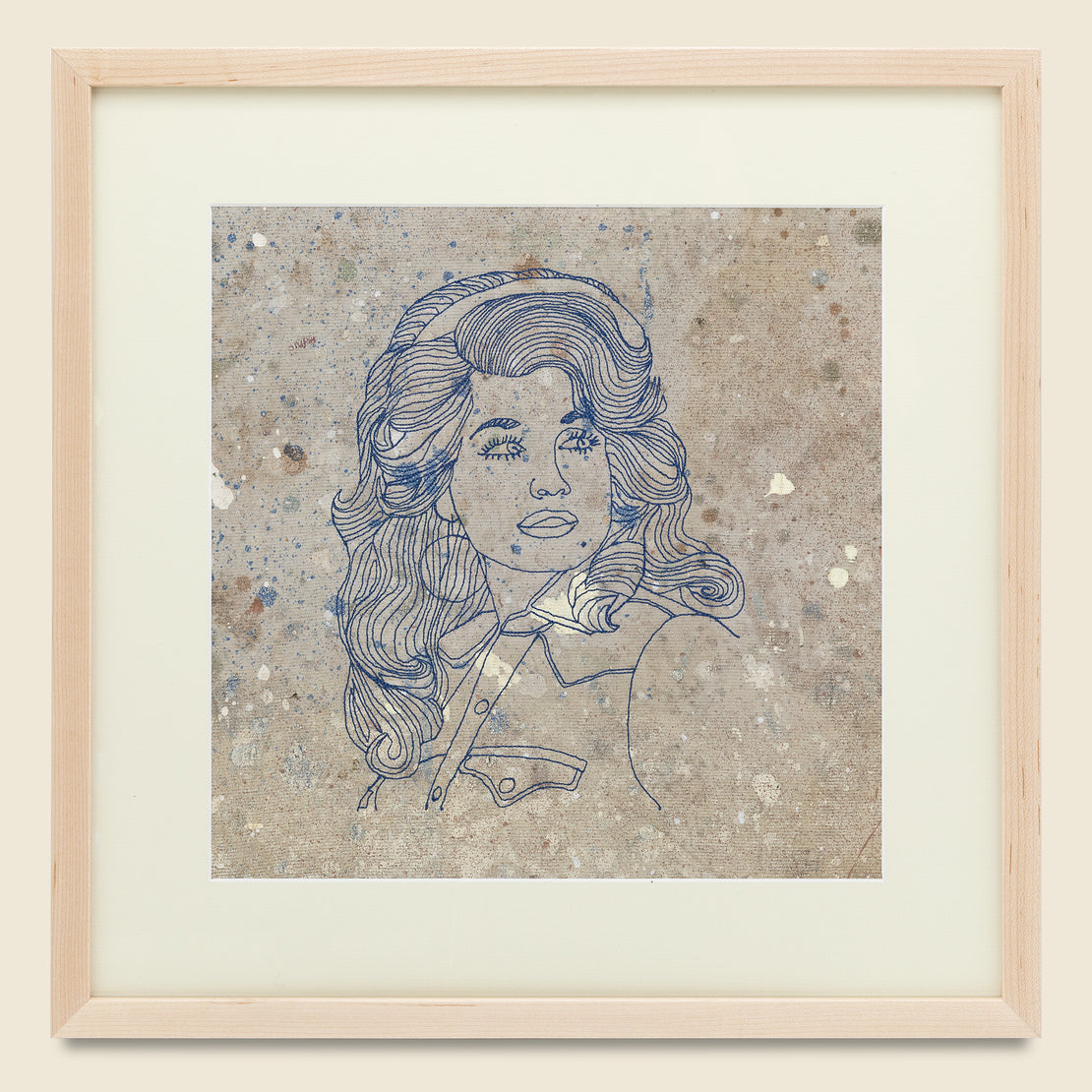 Future Vagabond Embroidered Framed Dolly Parton