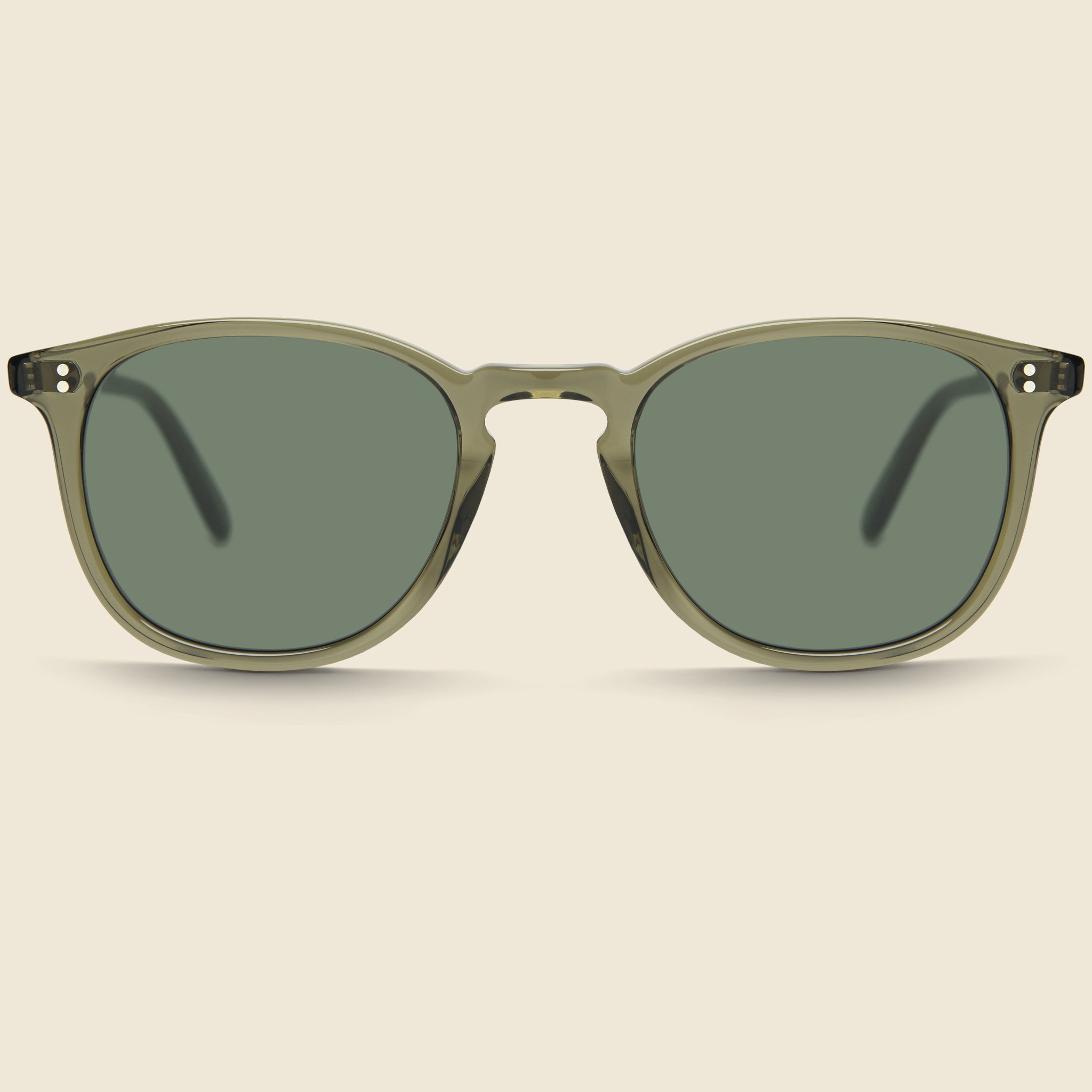 Kinney 46mm - Bio Deep Olive/Semi-Flat Pure - Garrett Leight - STAG Provisions - Accessories - Eyewear