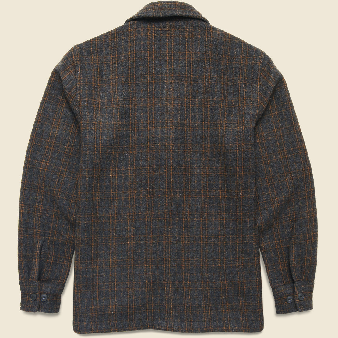 Watson Wool Car Coat - Heather Charcoal Brown Windowpane - Grayers - STAG Provisions - Outerwear - Coat / Jacket