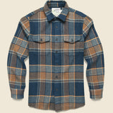 Portland Heavy Flannel - Navy/Teal/Orange - Grayers - STAG Provisions - Tops - L/S Woven - Plaid