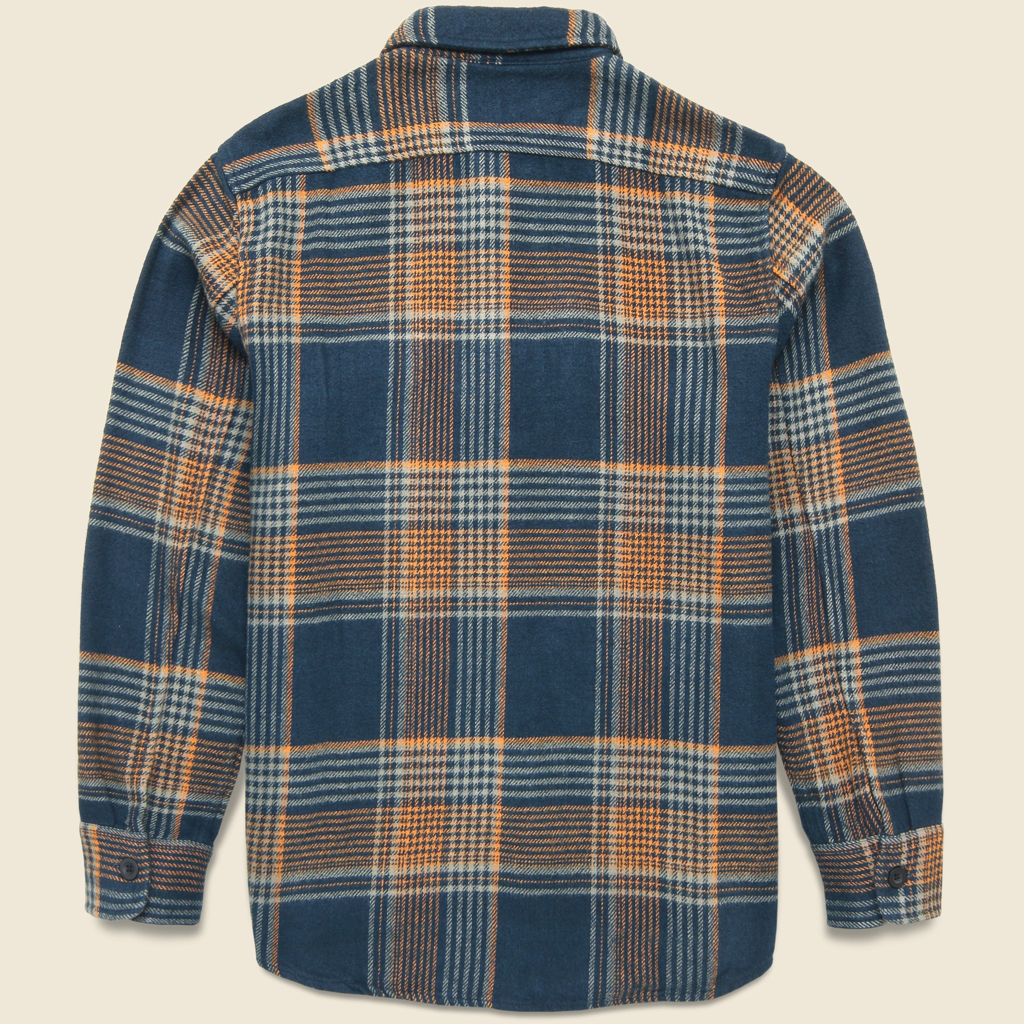 
                          Portland Heavy Flannel - Navy/Teal/Orange - Grayers - STAG Provisions - Tops - L/S Woven - Plaid
                        