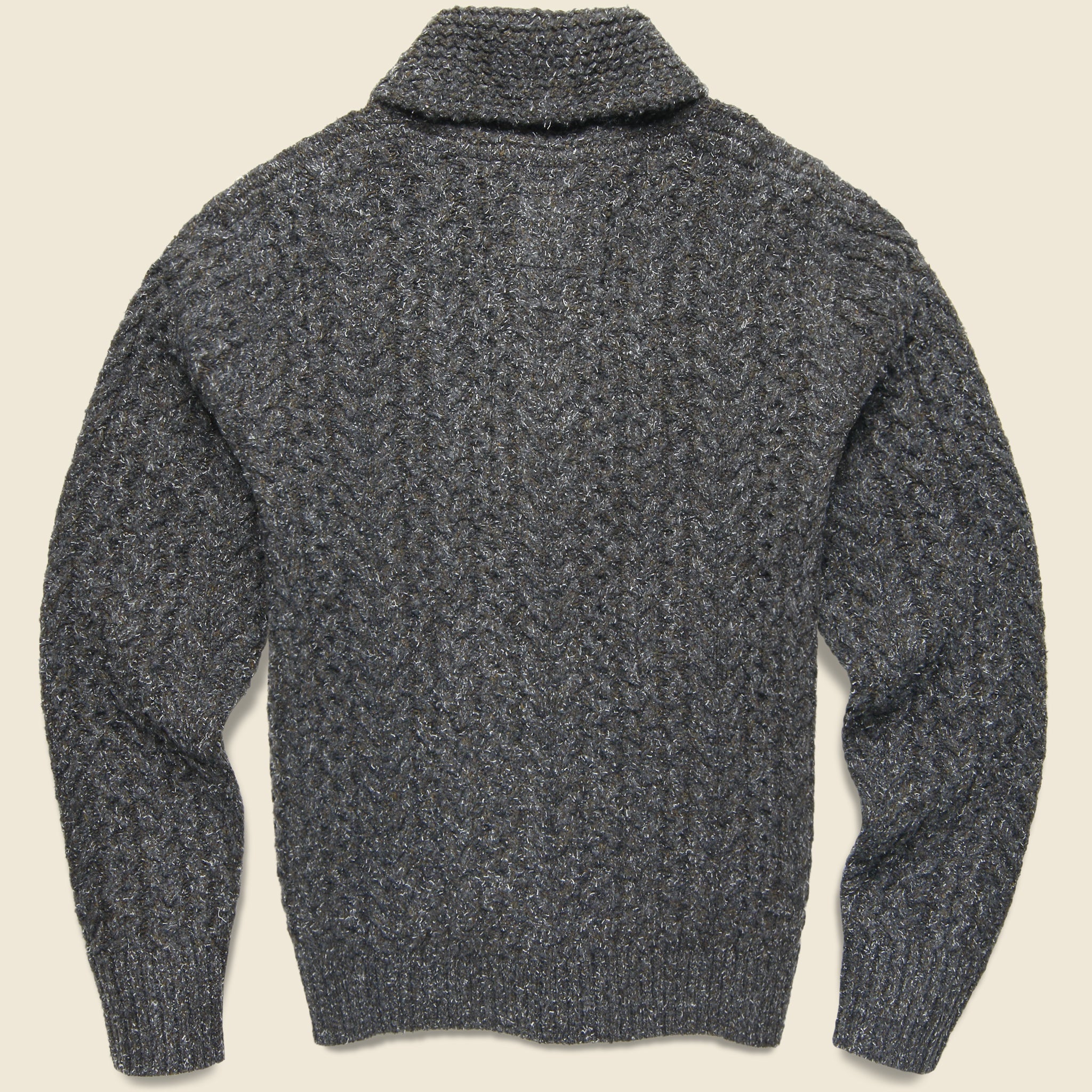 
                          Melange Cable Shawl Cardigan - Charcoal - Grayers - STAG Provisions - Tops - Sweater
                        