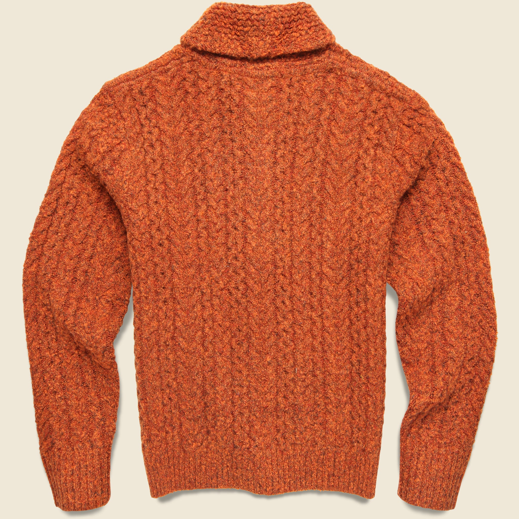 
                          Melange Cable Shawl Cardigan - Burnt Orange - Grayers - STAG Provisions - Tops - Sweater
                        