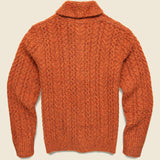 Melange Cable Shawl Cardigan - Burnt Orange - Grayers - STAG Provisions - Tops - Sweater