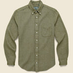 Herringbone Flannel - Olive - Gitman Vintage - STAG Provisions - Tops - L/S Woven - Other Pattern