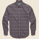 Alexander Girard Dark Woven Brocade Shirt - Navy - Gitman Vintage - STAG Provisions - Tops - L/S Woven - Other Pattern