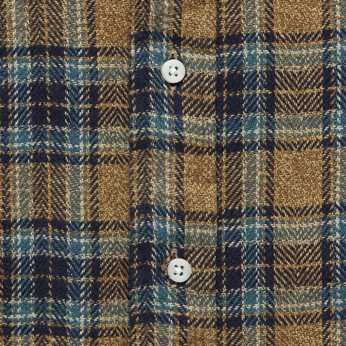 Cotton Tweed Check Flannel - Tan - Gitman Vintage - STAG Provisions - Tops - L/S Woven - Plaid