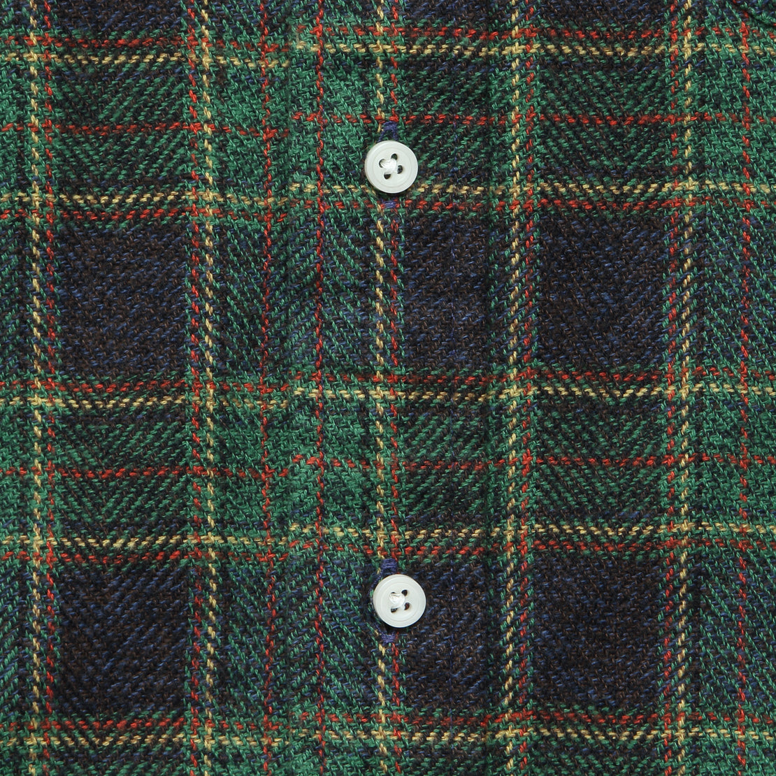 Cotton Tweed Check Flannel - Green - Gitman Vintage - STAG Provisions - Tops - L/S Woven - Plaid