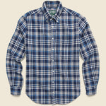 Brushed Triple Yarn Flannel - Navy - Gitman Vintage - STAG Provisions - Tops - L/S Woven - Plaid