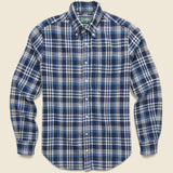 Brushed Triple Yarn Flannel - Navy - Gitman Vintage - STAG Provisions - Tops - L/S Woven - Plaid