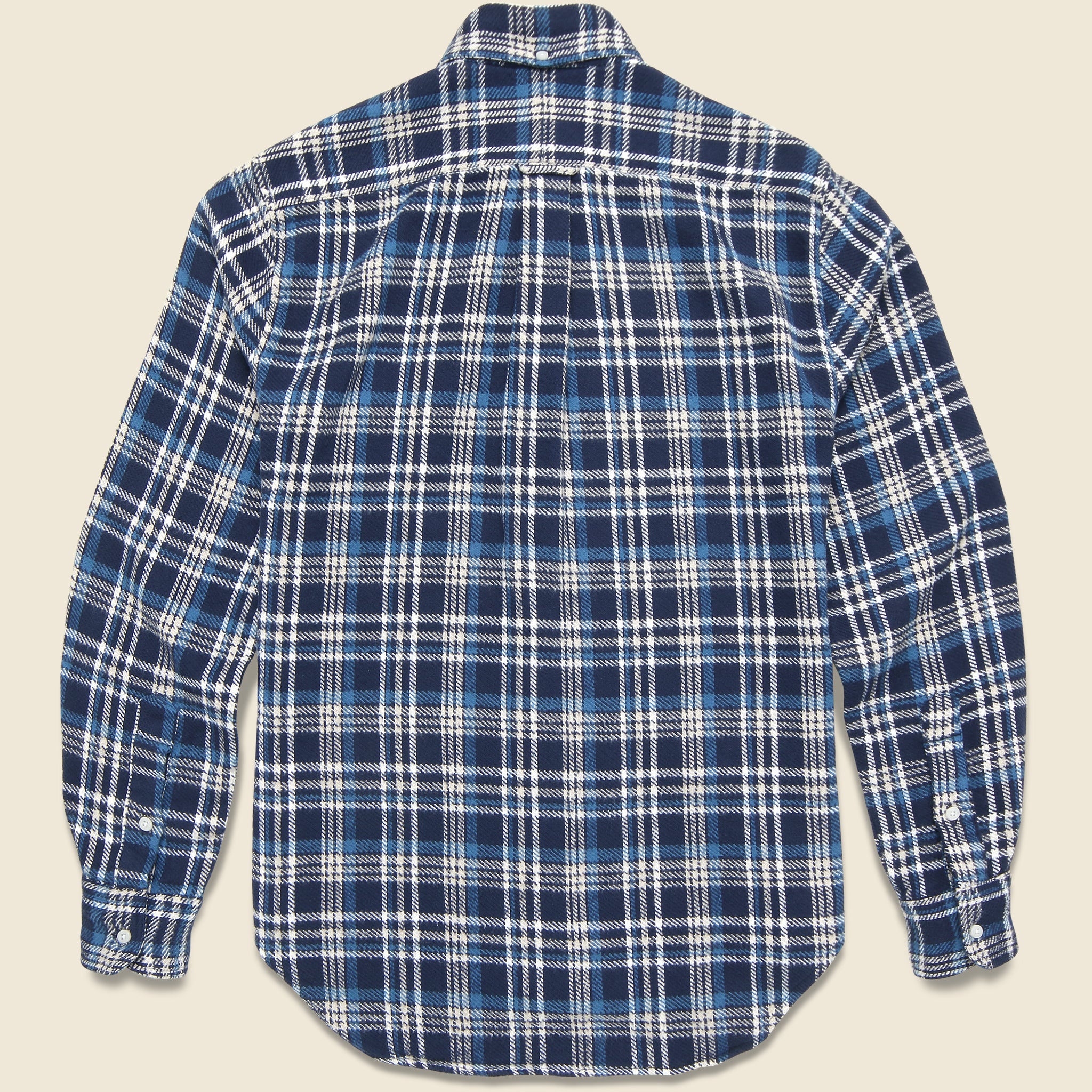 
                          Brushed Triple Yarn Flannel - Navy - Gitman Vintage - STAG Provisions - Tops - L/S Woven - Plaid
                        